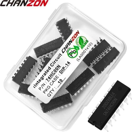 10PCS SN74HC00 74HC00N HC00 74HC00 DIP DIP14 Cmos Logic NAND Gate IC Chip Integrated Circuit Inverter Semiconductor New Original