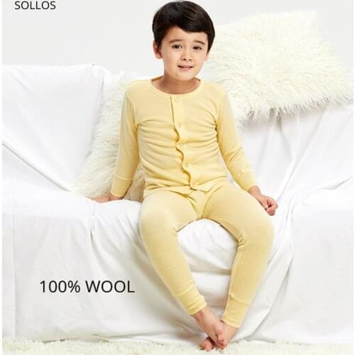 100 wool winter thermal kids couple girls boys pijamas boutique outfits christmas pyjamas pajamas clothes set gift sleepwear boy