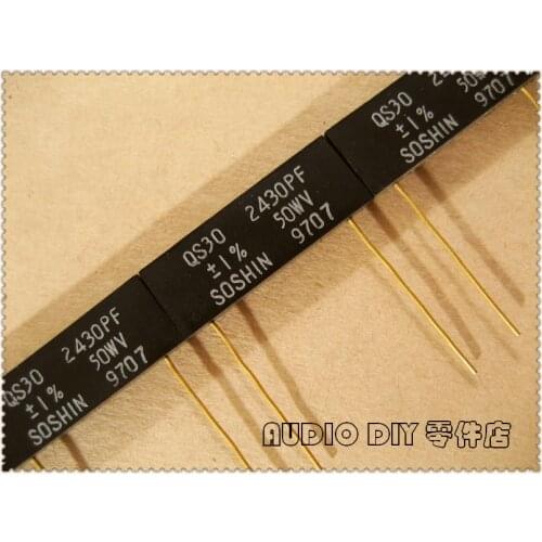 2PCS/10PCS SOSHIN QS30 2430pF 50V 50V2430pF 1% high precision gold plated foot film capacitor