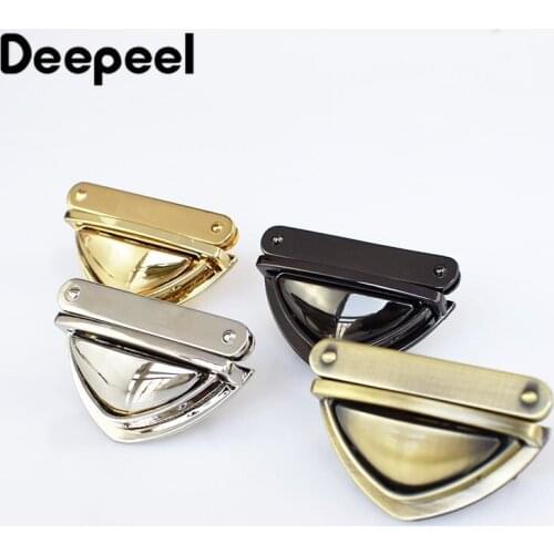2pcs Deepeel 3.5*5cm Metal Twist Turn Lock Snap Clasps Closure Buckle for Handbag Purse Bags Hardware Accessories Bag Locks
