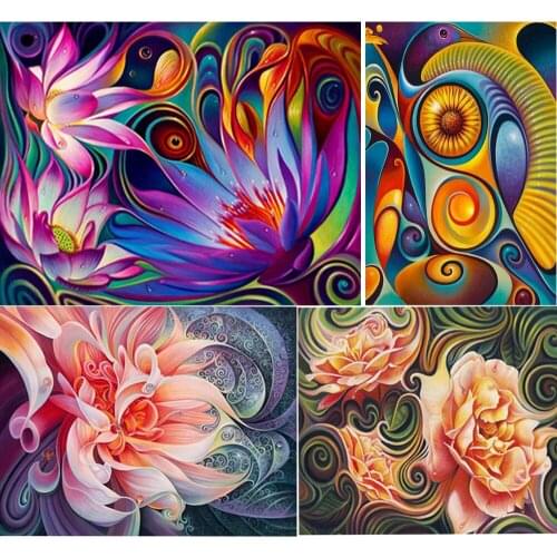 New 5D Diamond Painting Full Square Round Diamond Abstract Color Picture Rhinestone Diamond Mosaic Home Decoration