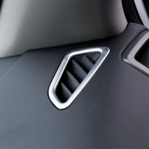Carmilla 2X ABS Chrome Front Air Vent Trim Outlet Cover Sticker Case for Hyundai Tucson 2015 2016 2017 2018 Car Accessories