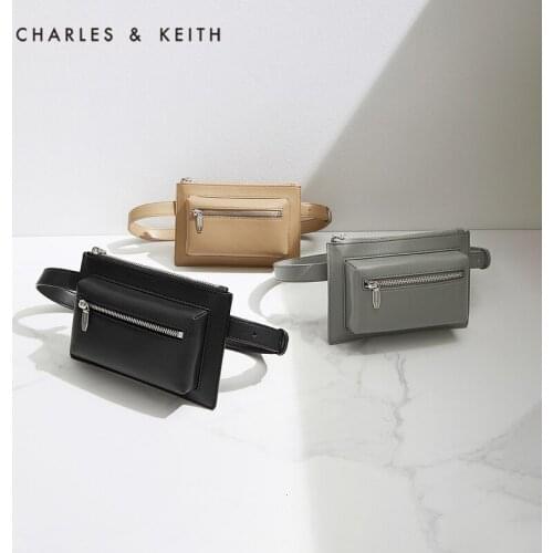 CHARLES＆KEITH New Arrival for Summer 2021 CK2-80671198 Womens zipper crossbody belt bag