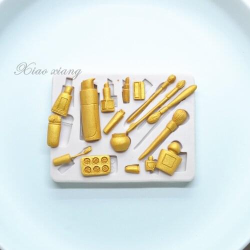 DIY Cosmetics Lipstick Silicone Cooking Chocolate Cake Fondant Molds For Baking Cake Decoration Tools Pastry Accessories M2062