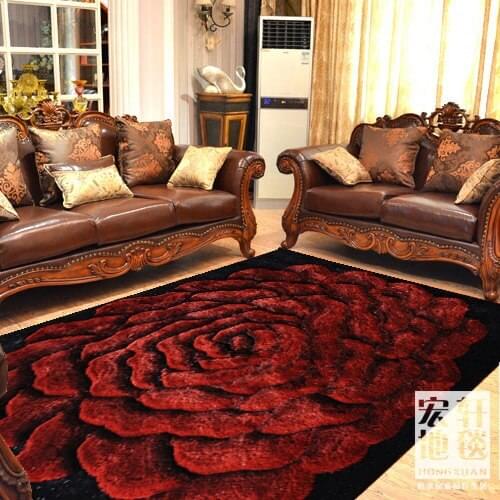 Living room carpet 3d quality modern fashion carpet wire thickening encryption flower customize