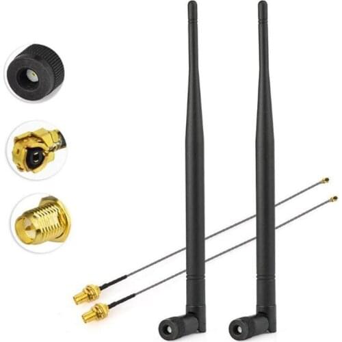 Gsm rubber Antenna External Omni Rubber Duck Indoor Antenna RP-SMA IPX U.fl to RP-SMA Pigtail Cable