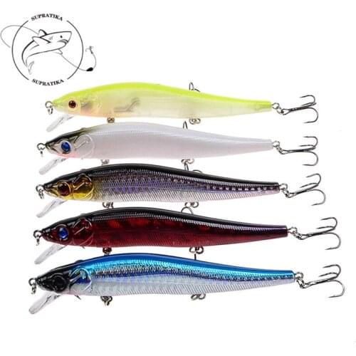Artificial Sinking Plastic Hard Bait 5Pcs/set 3D Simulation Eyes 11.5cm/14.5g 6# With Sharp Treble Hook Wobblers Bionic Bait Sea