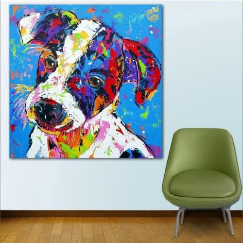 Large size Printing Oil Painting opdracht hond beauty color wall art canvas prints pictures for living room and bedroom No Frame