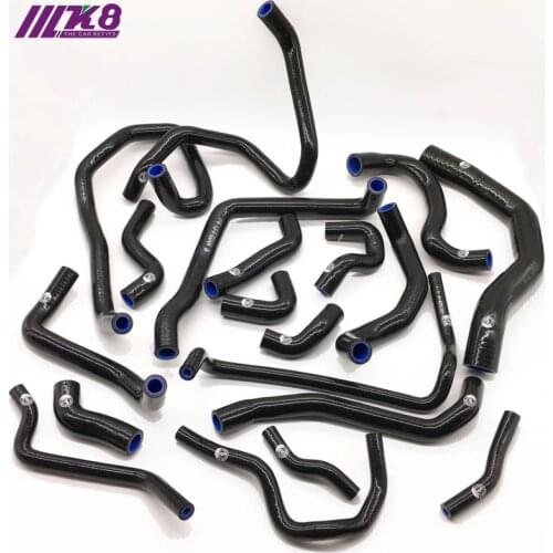 Silicone Radiator Hose Kit For For V W GOLF MK7 GT I Audi 3 (19PCS) red/blue/black