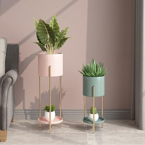 Nordic fashion metal living room flower rack modern simple indoor floor type plant stand multi-layer light luxury balcony shelf