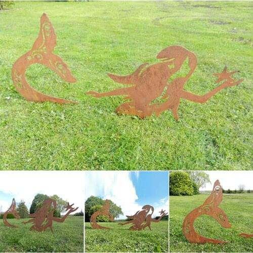 Metal Garden Stake Removable Creative Handicraft Silhouette Art Statue Decoration For Outdoor Courtyard Lawn украшения в сад