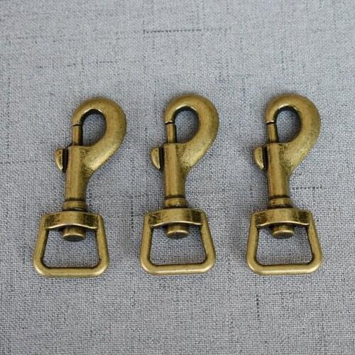 10 Pieces Antique Brass 15mm Metal Spring able Key ring Leather Bag Belt Strap Buckle Dog Chain Snap Clasp Clip Accessories