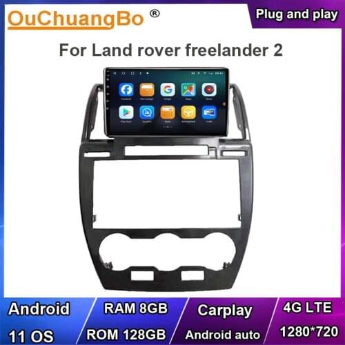 Ouchuangbo 10.1 inch Touch Screen Android 9 GPS 4G Radio Multimedia For Land rover freelander 2 With 8 Core 4GB 64GB CarPlay DSP