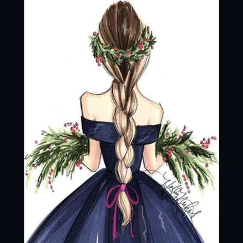 Diy Paintings By Numbers Paint By Numbers Hand Painted Painting Figure Art For Home Decor For Living Room 40x50CM Retro Lady