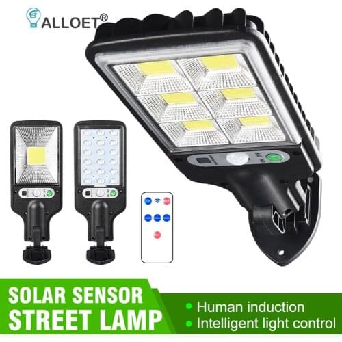 Motion Sensor Solar Wall Light with Remote Control LED Solar Light Outdoor Waterproof Street Lamp Garden Yard Decoration