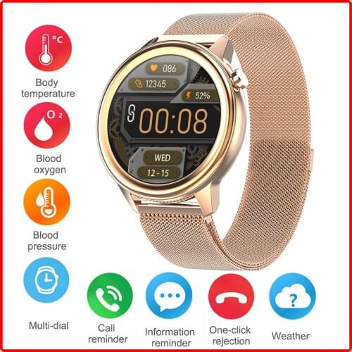 2020 New Body Temperature Smartwatch Men Women IP68 Sport Fitness Bracelet Clock Smart Watch For Android Apple Xiaomi Huawei IOS