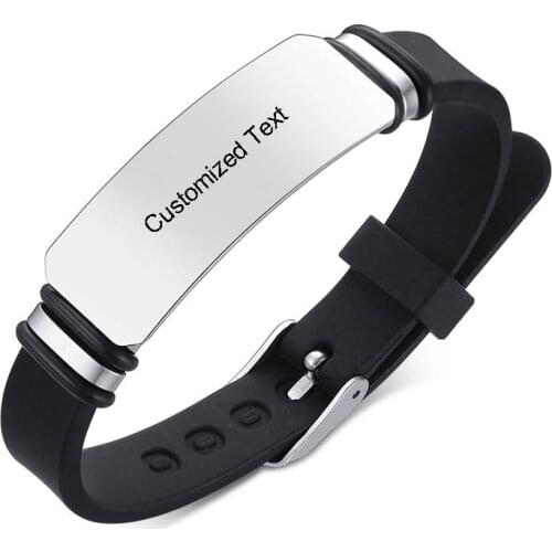 New DIY Silicone Band Bracelet for Men Boy TO MY SON Courage Bracelet From Dad Wristband Adjustable Bangles Anniversary Gift