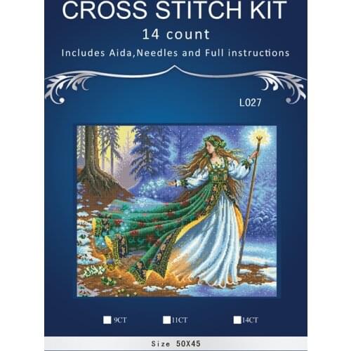 Oneroom fairy hold magic wand ,Counted Cross Stitch 1 4thCT Cross Stitch Sets Wholesale cartoon Cross-stitch Kits Embroidery