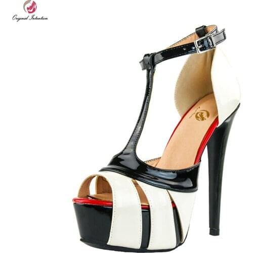 Original Intention New Fashion Women Sandals Nice Open Toe Thin High Heels Sandals Stylish White Shoes Woman Plus Size 4-20