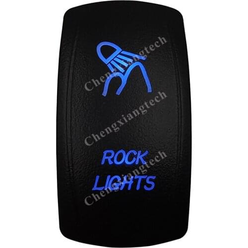 Rock Lights Car Boat Blue Led Lasor 5 Pin Rocker Toggle Switch On Off 12v 24v Marine Grade for Carling Arb Narva 4x4