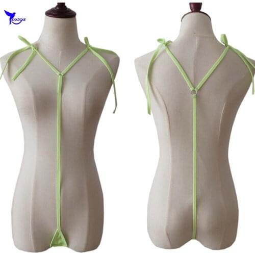 Extreme Sexy Erotic Mini Coverage Open Crotch Micro Bikini Women Bandage Underwear String Rope G-string Beach Sunbath Swimwear