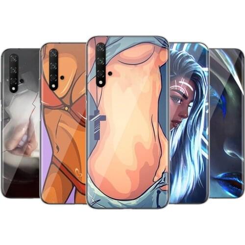 Lady Red Lips Hot Girl Silicone Cover For Huawei Honor 9X 9N 9 Lite 8S 8C 8X Play 8A 8 V9 3E 7A 7C Pro Phone Case