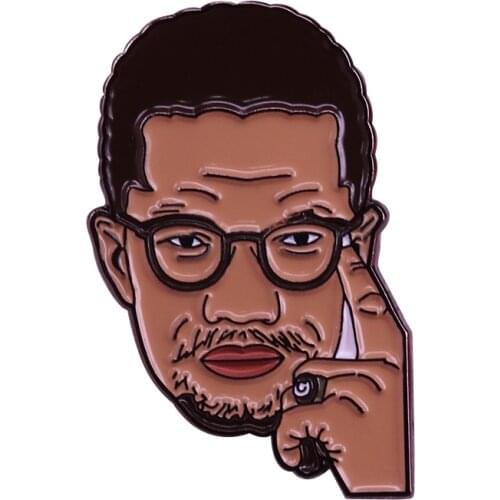 Malcolm X lapel pin American civil rights leader badge historical black hero brooch great liberty accessory