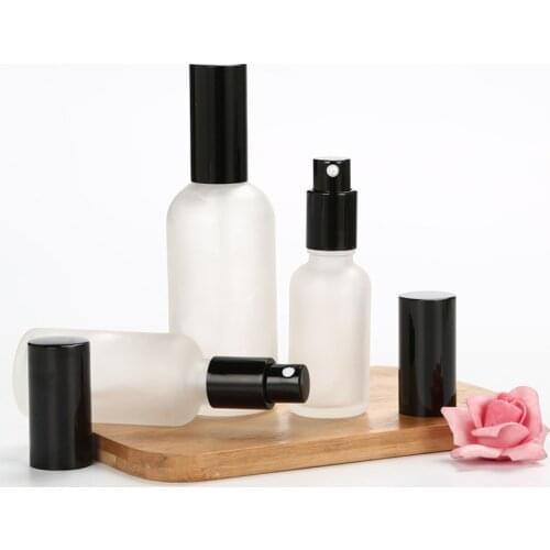 Spray Bottle Frosted Glass Small Empty Glass Atomizer Perfume Pump Bottle Liquid Essential Oil Cosmetic Lotion Container Pump