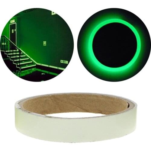 15mm*1m Luminous Fluorescent Night Self-Adhesive Glow In The Dark Sticker Tape Safety Security Home Bar Decoration Warning Tape