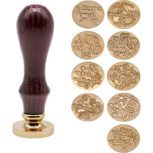 Wax Seal Stamps Tree Pattern Retro Merry Christmas Antique Wooden Sealing Scrapbooking Sollos stempel Craft seal the letter