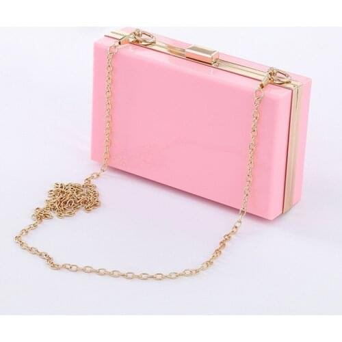Women Square Evening Bag Hard Case Acrylic Party Handbag Cross-Body Purse Best Sale-WT