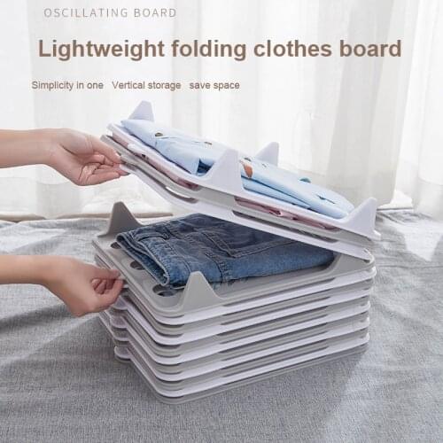 1PC Clothes Folding Board T-Shirts Organizer Save Time Space Quick Folder Clips Adult Kids Clothes Organization Wardrobe Storage