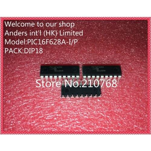100% new original 10pcs/lot PIC16F628A-I/P PIC16F628AIP PIC16F628A 16F628A DIP18