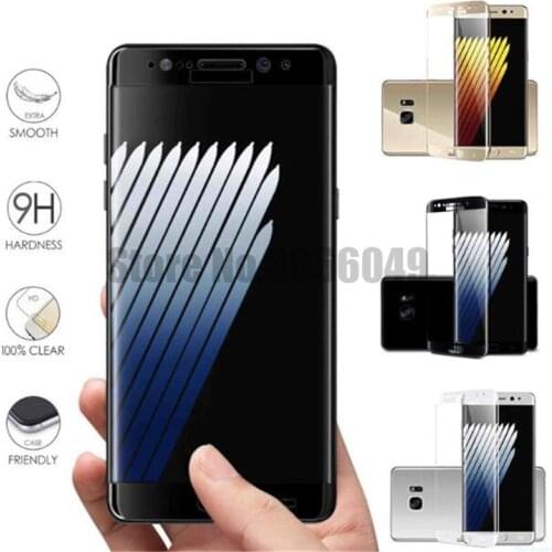 1000pcs 9H Full Cover Silk Printed Tempered Glass For Samsung Galaxy J6 Prime A3 A5 A9 A7 J7 S7 S6 Edge Screen