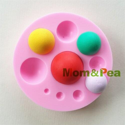 Mom&Pea 1022 Free Shipping Dots Shaped Silicone Mold Cake Decoration Fondant Cake 3D Mold Food Grade