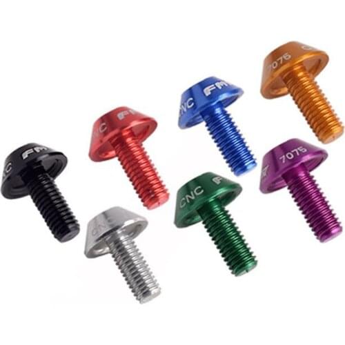 2 Pcs/lots Bicycle Kettle Rack Color Screw Aluminum Alloy M5*12 Screw Mountain Bike / Road Bike Accessories 7 Colors