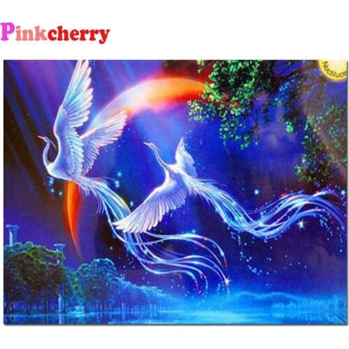 5D DIY diamond painting Phoenix animal art,3d cross stitch,full Round diamond Emeroidery mosaic painting home decor Cartoon