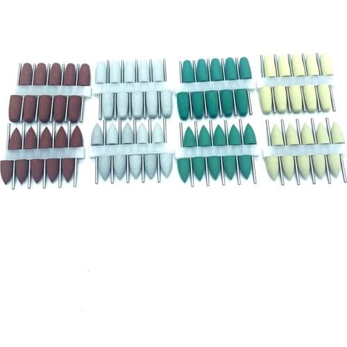 80pcs Dental SILICONE Mult-Color Polishers Polishing Burs 2.35mm