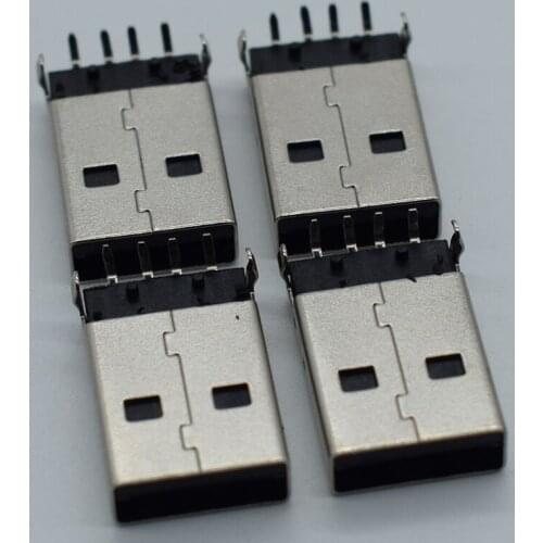 AM90 degree black USB interface red bridge pins USB socket interface and the USB charging after dark