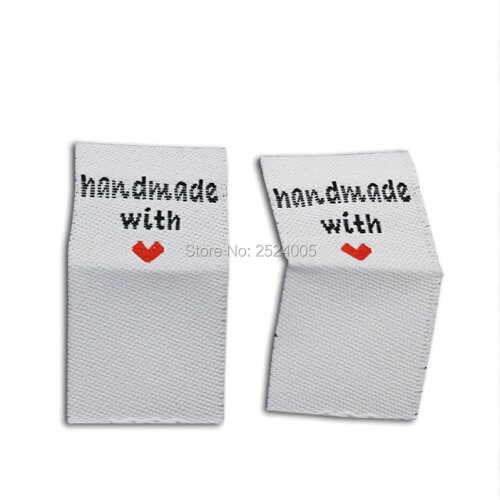 Free shipping stock handmade label/DIY gift labels/clothing woven label/cotton printed label/garment tag 200 pcs a lot