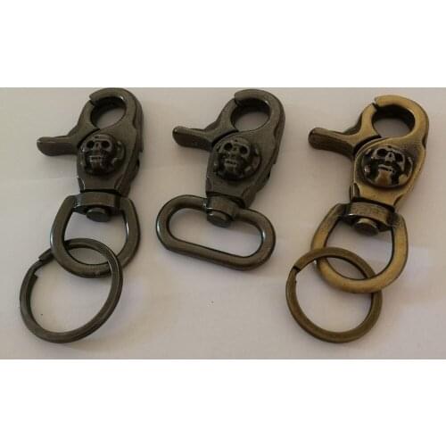 SKull biker keychain buckles for the Motor BikerMC key chain Vest Clothing of Skull keychain waistchain hooker bag wallet buckle