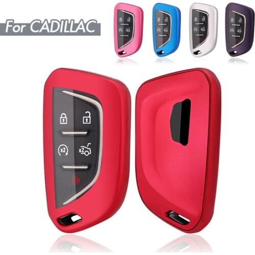 TPU Key Case Cover For Cadillac CT5 2019 2020 Remote Keyless Fob 5 Buttons key shell Car Accessories