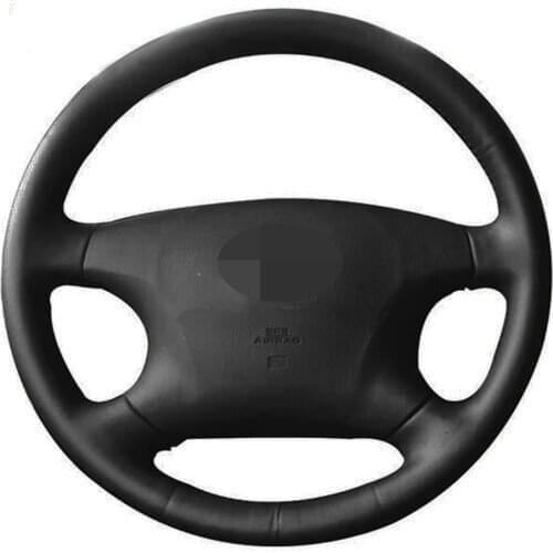 Car Steering Wheel Cover DIY Black Genuine Leather For Toyota Avalon Camry Highlander 2001-2004 Vios Corolla EX 2000-2006