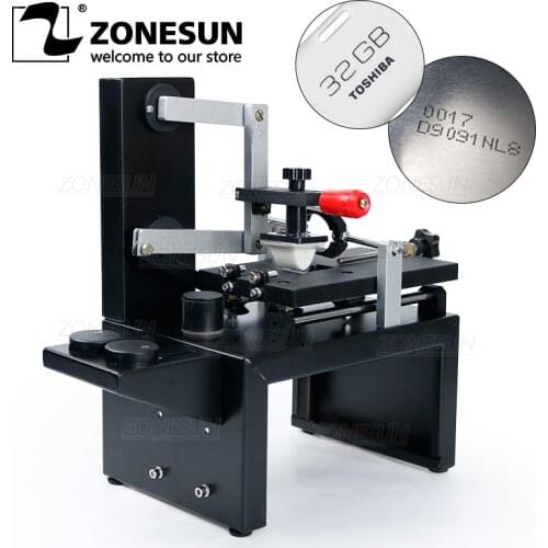 ZONESUN Manual Production Date Batch Pattern Logo Ink Printing Machine Can Box Pad Printer Printing Fonts or Patterns