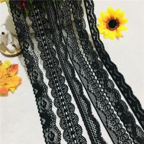 Black 2.5-3.5cm lace underwear, lace skirt, Stretch Lace Accessories