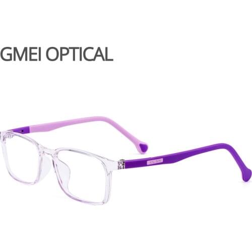 Gmei Optical Ultralight TR90 Kids Glasses Frame Square Prescription Eyeglasses Myopia Optical Frames Women Eyewear M8038