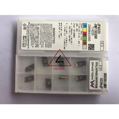 JDMT100308R JP4020 10pcs Hitachi high cutting performance CNC indexable inserts