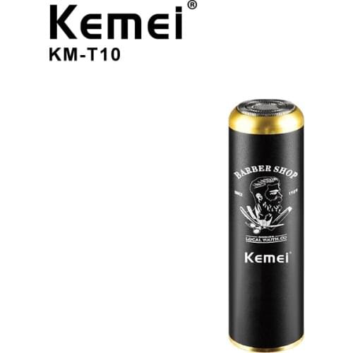 Kemei Km-T10 Portable Mini Electric Single Net Floating Shaver Mens Travel Water Washing Face Cleaner Shaver Beard Hair Trimmer