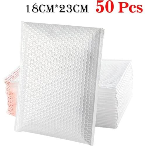 18*23CM Bubble Envelopes Shipping Envelopes Bags For Packaging 50Pcs for Mailer Gift Packaging Self Seal Bag Bubble Padding