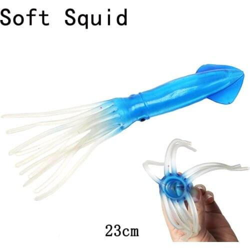 Free Shipping 1pcs 23cm/9inch 45g Soft Bait Big Octopus Hoochie Squid Skirt Lures Trolling Tuna Pike sea dragon Pesca Peche fish